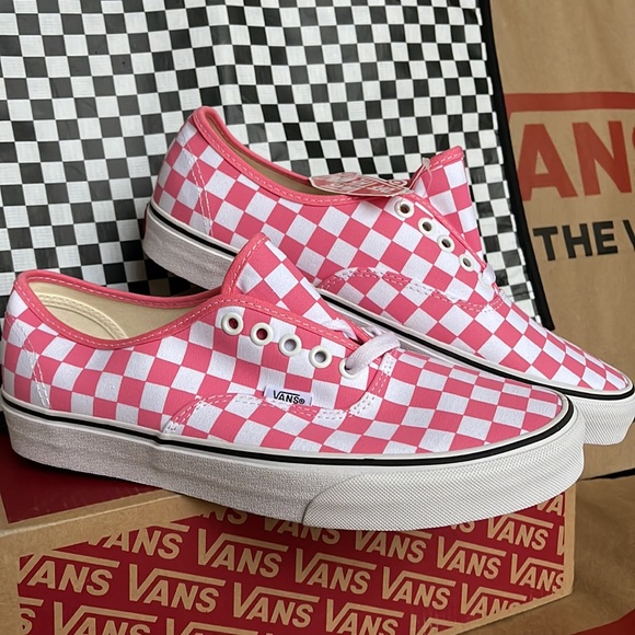 Vans Authentic Checkerboard Pink Lemonade/True White WMNS sneakers - Picture 6 of 16